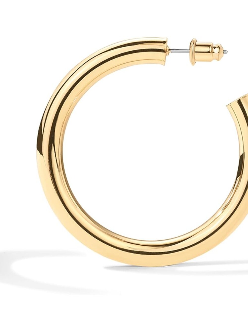 Chunky Gold Hoop Earrings for Women, Lightweight 14K Gold Plated | Gold Hoops, G